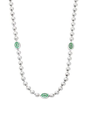 Gucci Interlocking G boule chain necklace - Silver