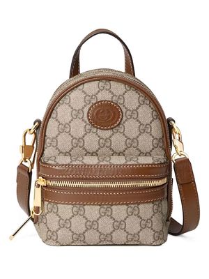 Gucci Interlocking G canvas backpack - Neutrals