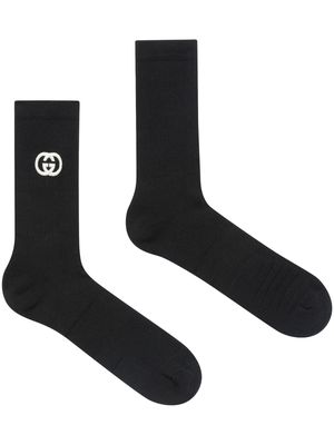 Gucci Interlocking-G cotton ankle socks - Black