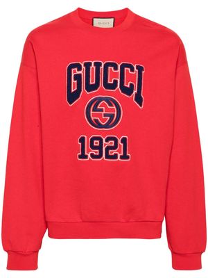 Gucci Interlocking-G cotton sweatshirt - Red