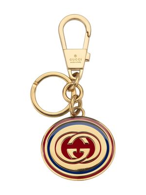 Gucci Interlocking G enamel keychain - Gold