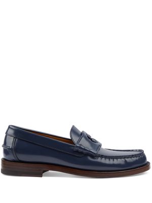 Gucci Interlocking-G leather loafers - 4157 BLUE