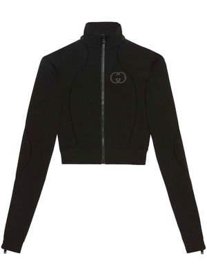 Gucci Interlocking G logo cropped jacket - Black