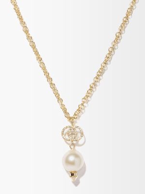 Gucci - Interlocking G Pearl Necklace - Womens - Pearl