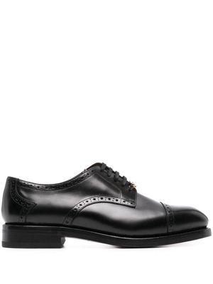 Gucci Interlocking G-plaque leather brogues - Black