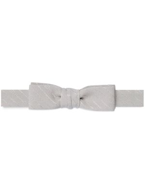 Gucci Interlocking G silk bow tie - Grey