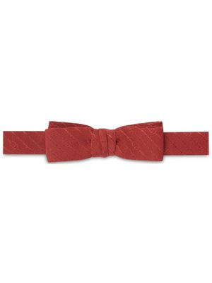Gucci Interlocking G silk bow tie - Red