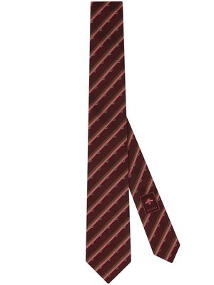 Gucci Interlocking G silk jacquard tie - Brown