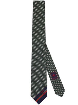 Gucci Interlocking G textured silk tie - Neutrals