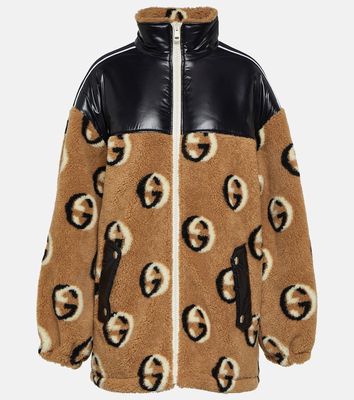 Gucci Interlocking G wool-blend fleece jacket