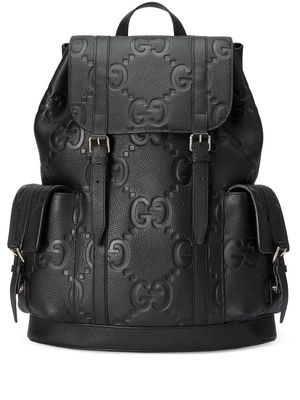 Gucci Jumbo GG leather backpack - Black