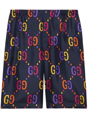 Gucci Jumbo GG silk shorts - Blue