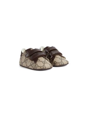 Gucci Kids Ace GG-jacquard pre-walkers - Brown