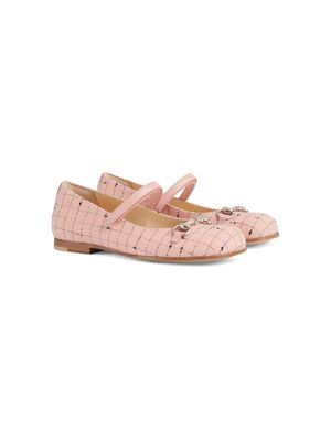 Gucci Kids Aisha ballerina shoes - Pink
