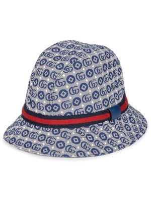 GUCCI KIDS all-over GG-pattern sun hat - Blue