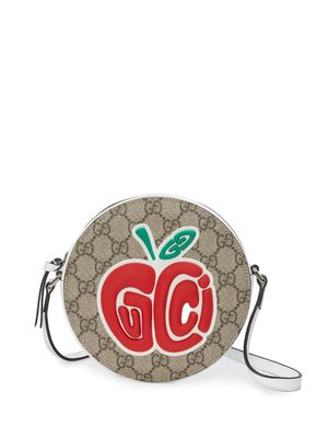 Gucci Kids apple-patch crossbody bag - Neutrals