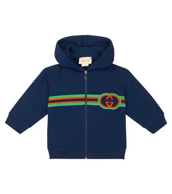 Gucci Kids Baby embroidered cotton jersey hoodie