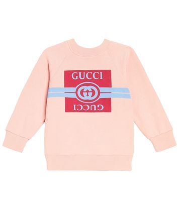 Gucci Kids Baby logo cotton jersey sweatshirt