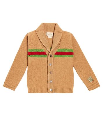 Gucci Kids Baby Web Stripe wool cardigan