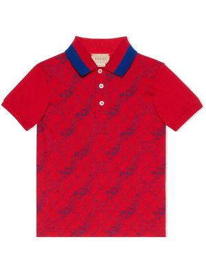 Gucci Kids cat-embroidered polo shirt