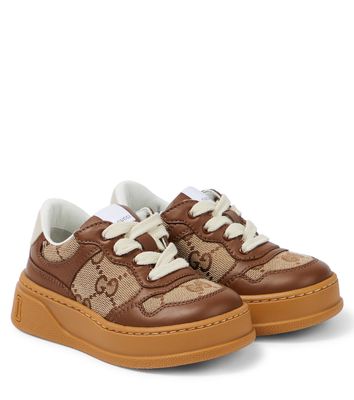 Gucci Kids Chunky B leather sneakers