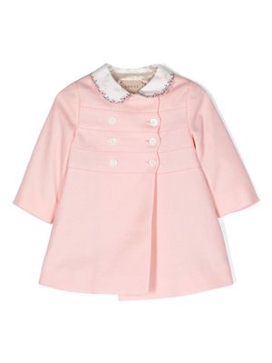 Gucci Kids double-breasted bib-collar coat - Pink