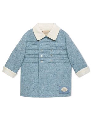 Gucci Kids double-breasted wool coat - Blue