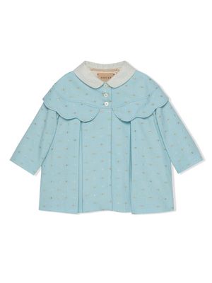 Gucci Kids Double G collared coat - Blue