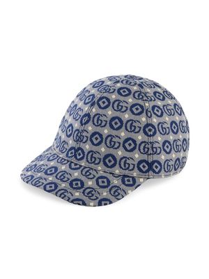 Gucci Kids Double G cotton baseball cap - Blue