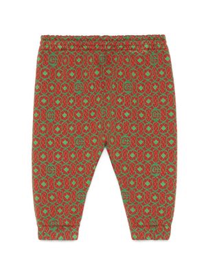 Gucci Kids Double G intarsia-knit leggings - Red