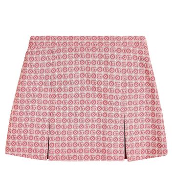 Gucci Kids Double G jacquard cotton-blend skirt