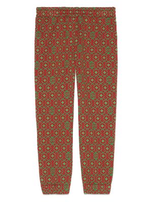 Gucci Kids Double G-jacquard track pants - Red