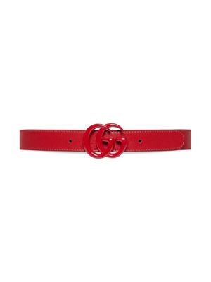 Gucci Kids Double G leather belt - Red