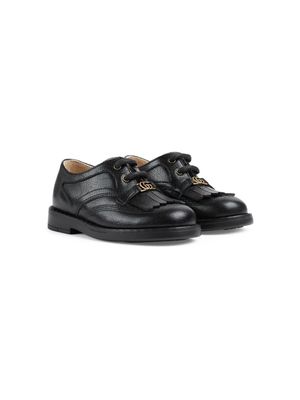 Gucci Kids Double G leather loafers - Black
