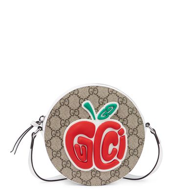 Gucci Kids GG appliquéd canvas shoulder bag