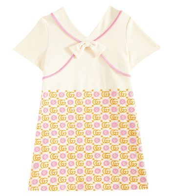 Gucci Kids GG canvas bow-detail dress