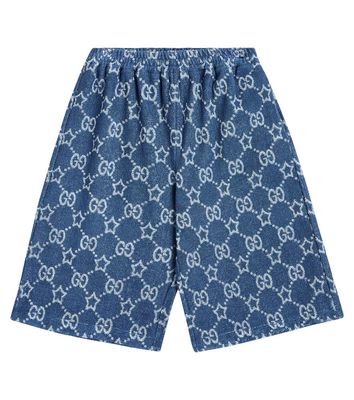 Gucci Kids GG cotton-blend terry Bermuda shorts