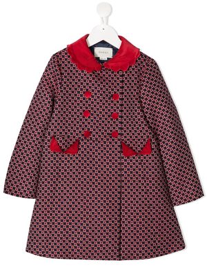 Gucci Kids GG double-breasted coat - 4668 BLUE/ RED