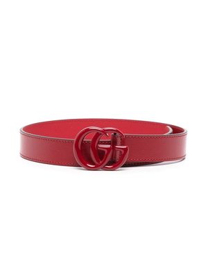 Gucci Kids GG logo-buckle belt - Red