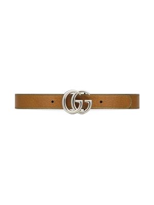 Gucci Kids GG-logo leather belt - Brown