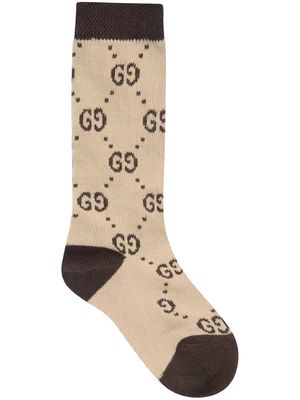 Gucci Kids GG monogram cotton socks - Neutrals