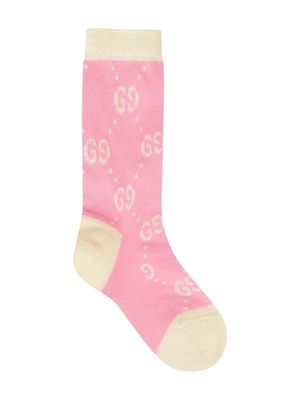 Gucci Kids GG monogram cotton socks - Pink