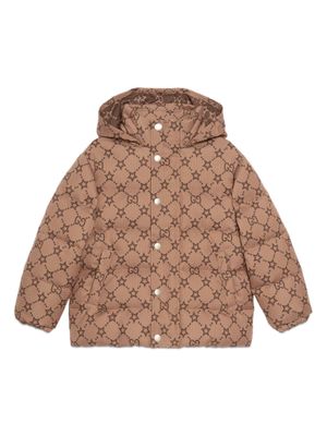 Gucci Kids GG Stars hooded padded jacket - Neutrals
