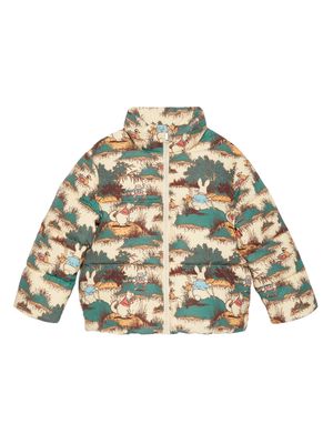 Gucci Kids graphic-print padded jacket - Neutrals