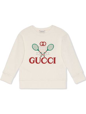 Gucci Kids Gucci Tennis sweatshirt - White