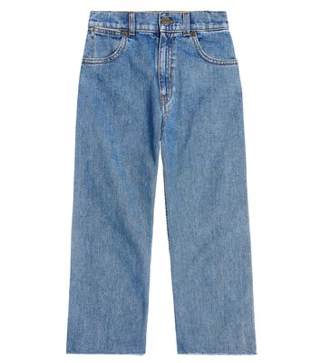 Gucci Kids High-rise wide-leg jeans