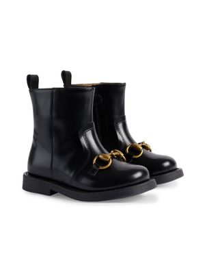 Gucci Kids Horsebit-embellished ankle boots - Black