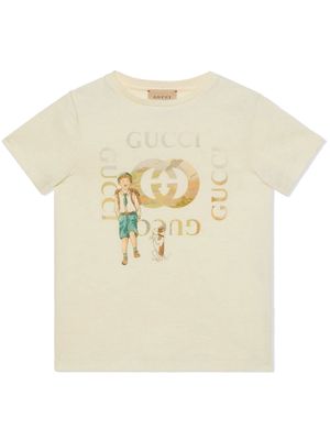 Gucci Kids illustration-print cotton T-shirt - White