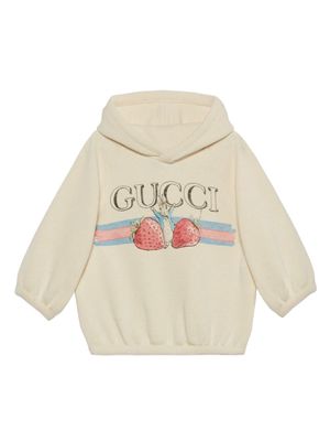 Gucci Kids illustration-print jersey hoodie - White