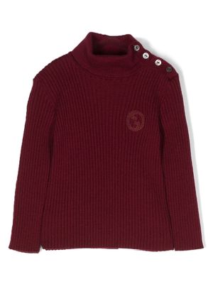 Gucci Kids Interlocking G ribbed-knit jumper - Red